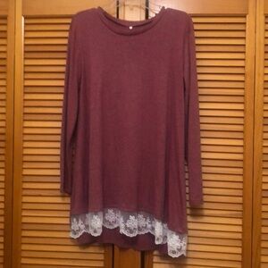 Rose Knit Shirt Dress